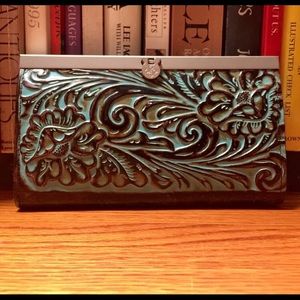 Patricia Nash Turquoise Tooled Cauchy Wallet